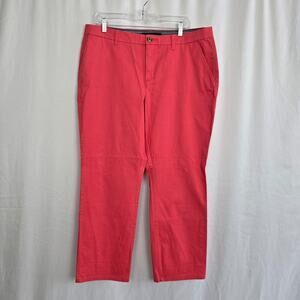 Tommy Hilfiger Chino Pants Women's 16 Red Straight Leg EUC